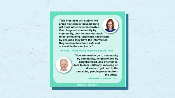 Biden: We Need to Go "Door to Door" to Get People Vaccinated