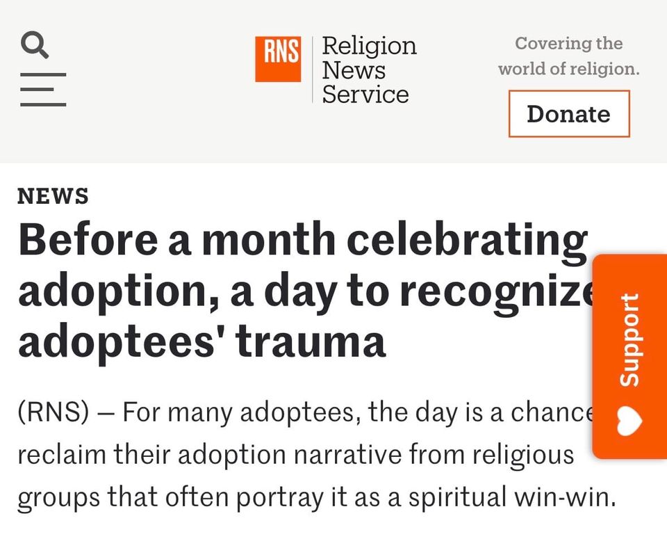 religion news service - adoptee remembrance day