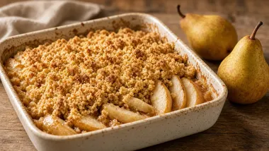 Pear Crumble for Pears That Went Soft Overnight