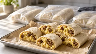 Batch Freezer Breakfast Burritos From What Is Already in the Fridge