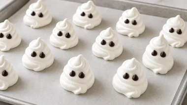 Ghost Meringues From Leftover Egg Whites