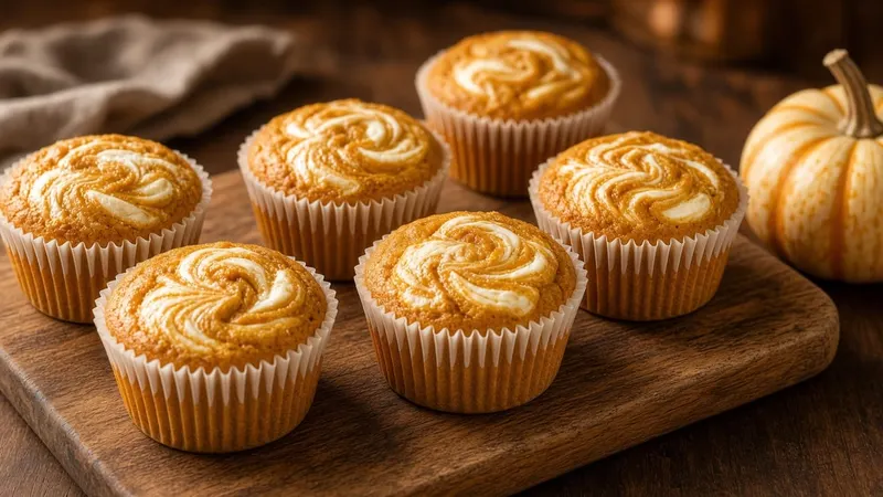 Pumpkin Cream Cheese Swirl Muffins From Pantry Staples
