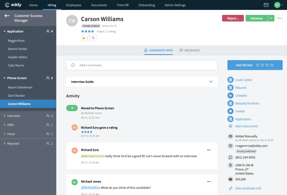 Eddy Small Business HR Software