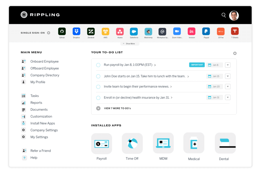 Rippling Small Business HR Software