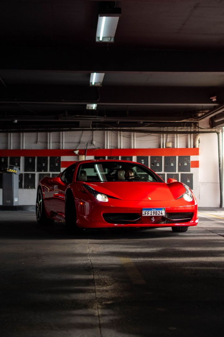 The Ferrari in the carpark