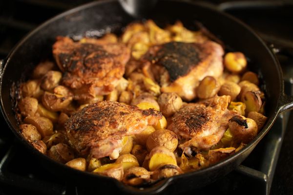 Weekly R&R #003: Lemon Roasted Chicken, Artichokes and Potatoes