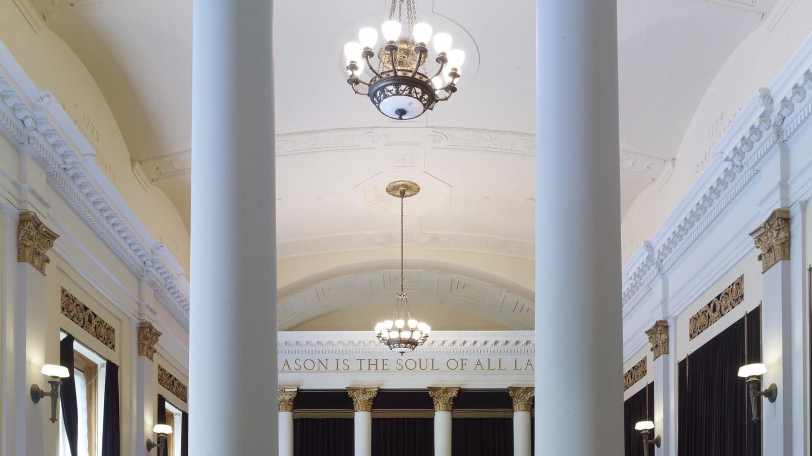 A courtroom in the Byron R. White U.S. Courthouse, Denver