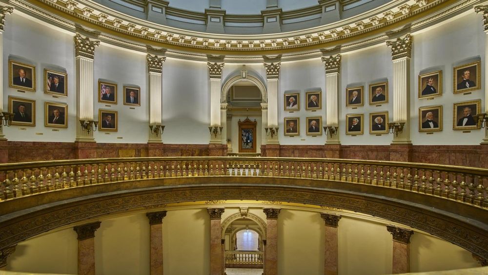 The rotunda of the Colorado State Capitol, Denver