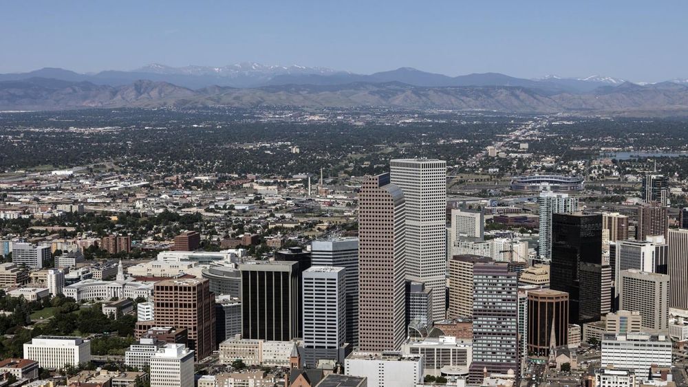 Downtown Denver from the air