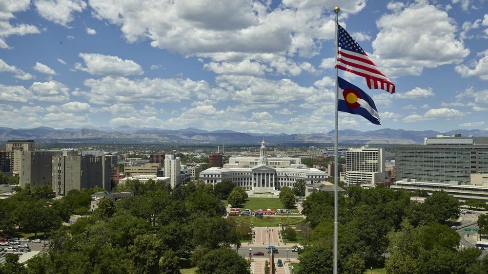 Denver's Civic Center from the steps of the State Capitol