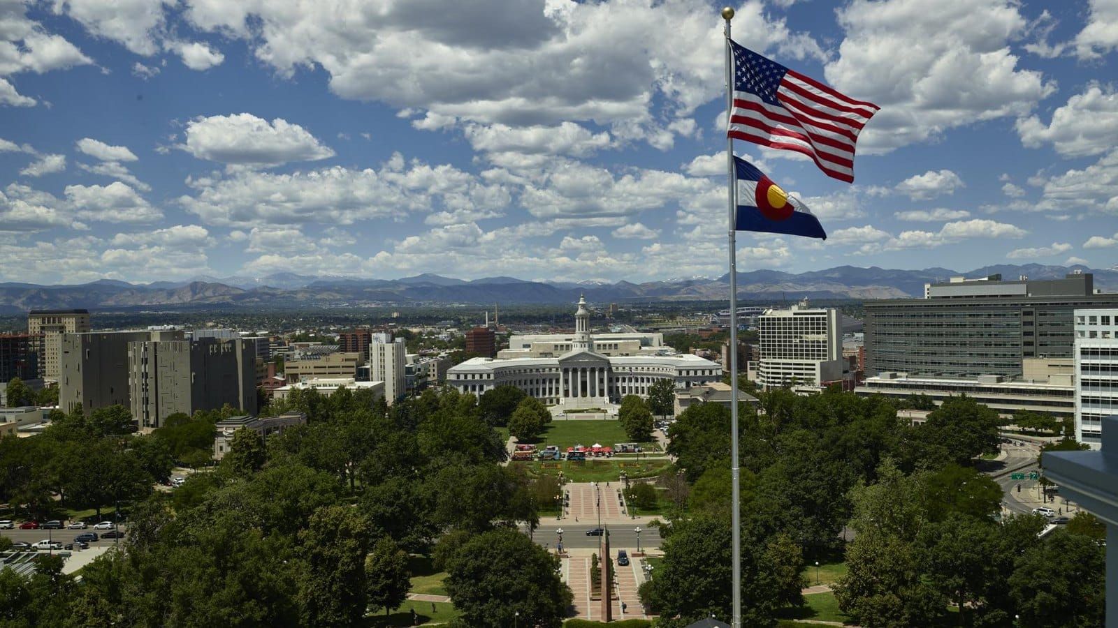 Downtown Denver from the roof of the Colorado State Capitol