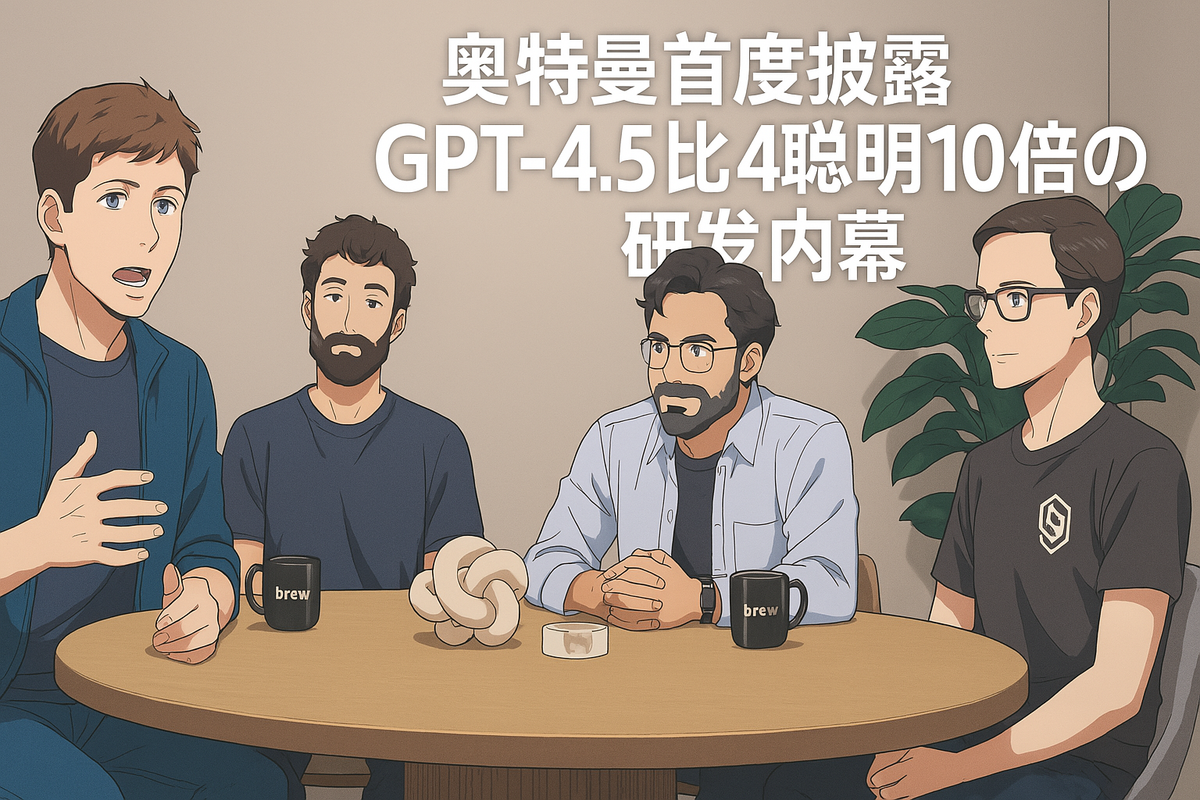 奥特曼首度披露GPT-4.5比4聪明10倍的研发内幕