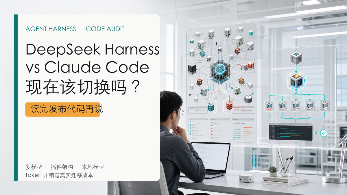 开发者对比复杂插件化 DeepSeek Harness 与精简 Claude Code 编码工作流的技术封面