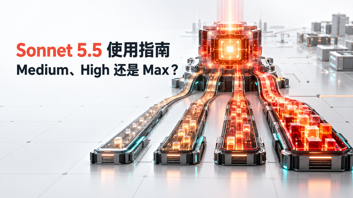 Claude Sonnet 5.5 的 Medium、High 与 Max 推理档位连接到不同 token 成本路径