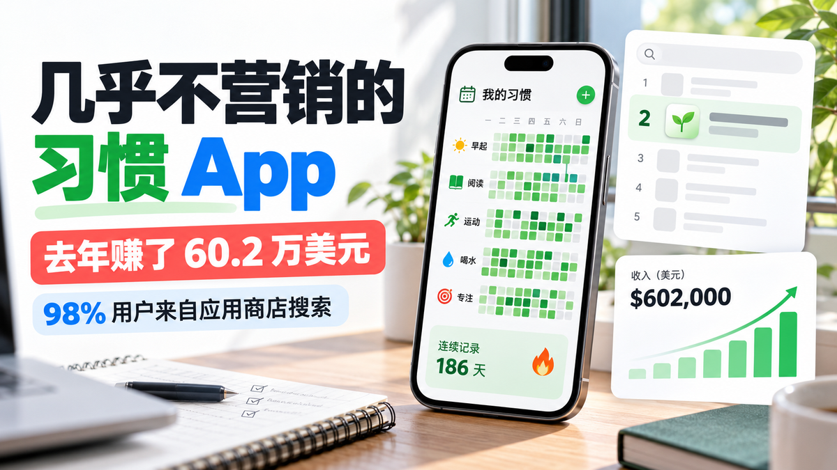 HabitKit 几乎不营销，却靠应用商店搜索实现 60.2 万美元年收入