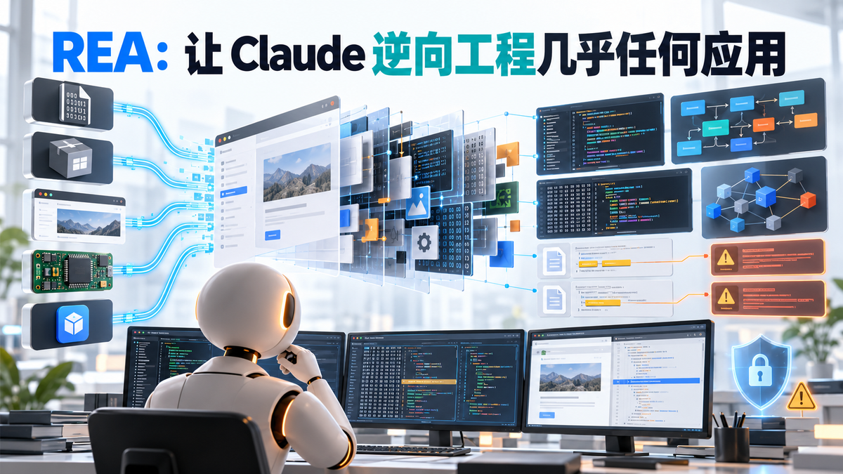 REA 连接 Claude 与逆向工程工具，分析应用二进制、代码、网站和证据链
