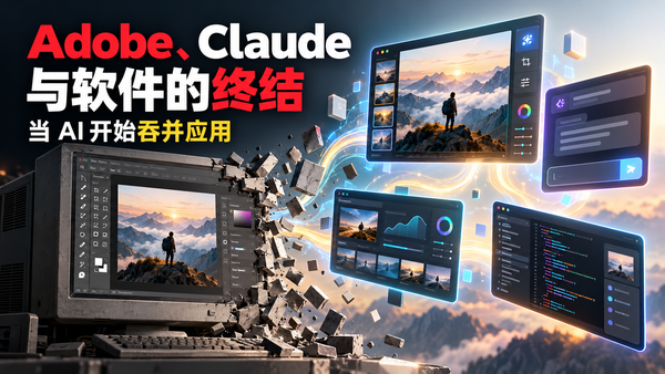 Adobe、Claude 与软件的终结：传统创意软件被 AI 生成工具拆解