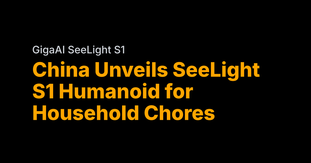 China's SeeLight S1 humanoid cooks and cleans