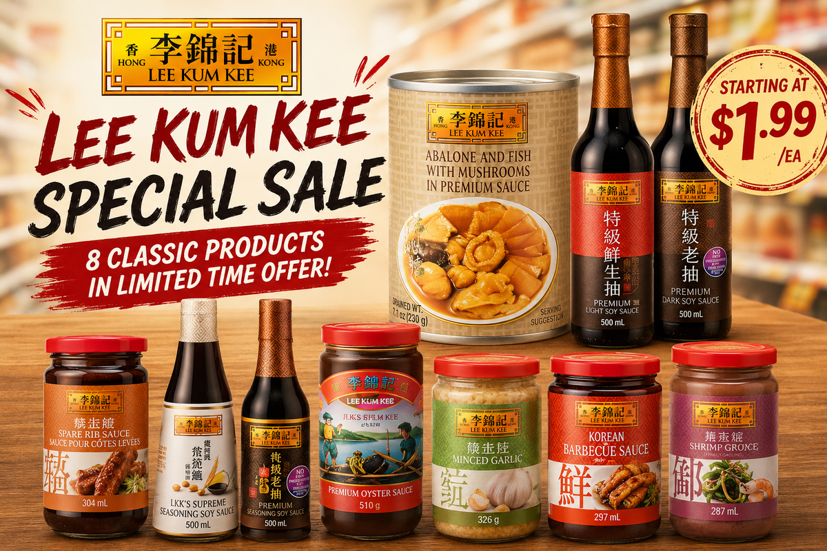 Toronto Lee Kum Kee Brand Day at First Choice: Soy Sauce $1.99 (Save 71%), Oyster Sauce $4.99, Buddha Jumps Over the Wall $4.99 (July10-16 2026)