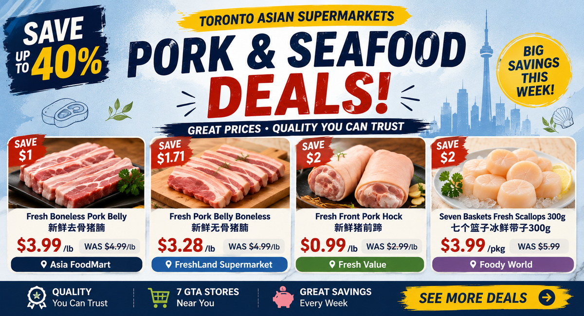 Toronto Asian Supermarket Weekly Deals: Pork Belly