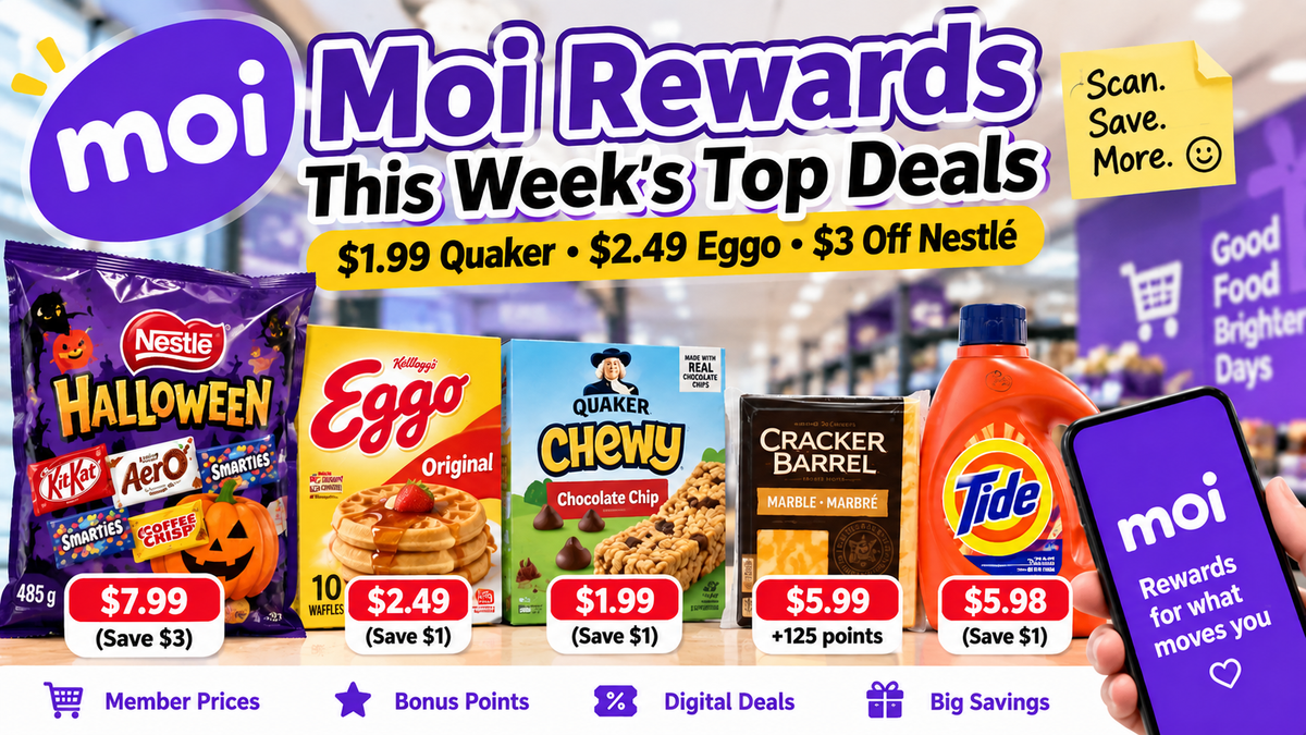 Moi Rewards This Week: Quaker $1.99, Eggo $2.49 and $3 Off Nestlé Halloween Chocolate