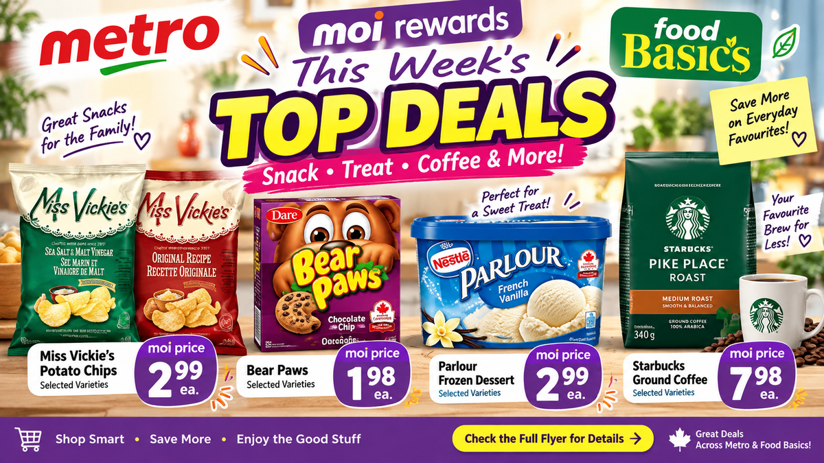 本周 Moi Rewards：Miss Vickie’s $2.99、Bear Paws $1.98、Starbucks $7.98