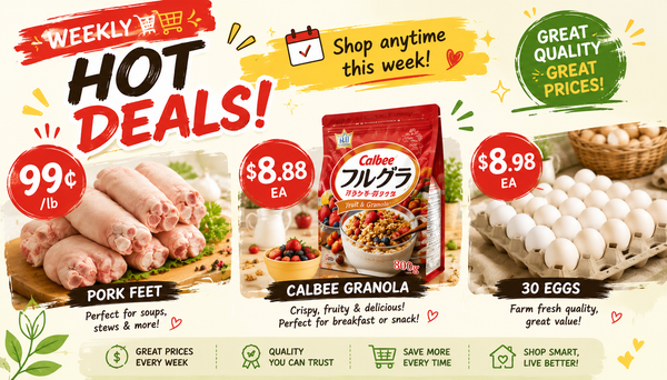 Toronto Weekly Hot Deals: Pork Feet 99¢/lb, Calbee Granola $8.88, 30 Eggs $8.98 (June19-25 2026)