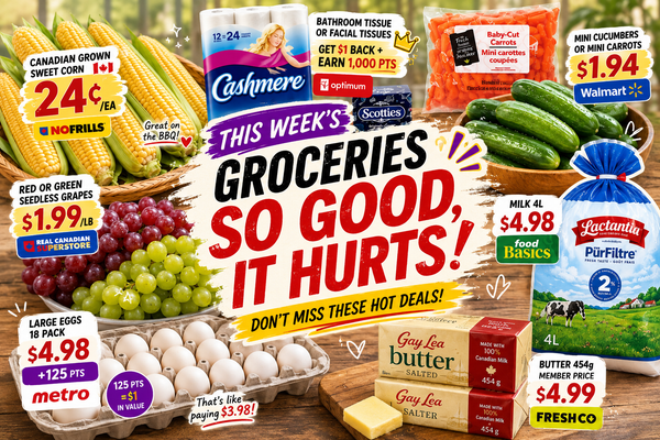 GTA Grocery Deals This Week: Corn 24¢, Mini Cucumbers $1.94 and Grapes $1.99/lb