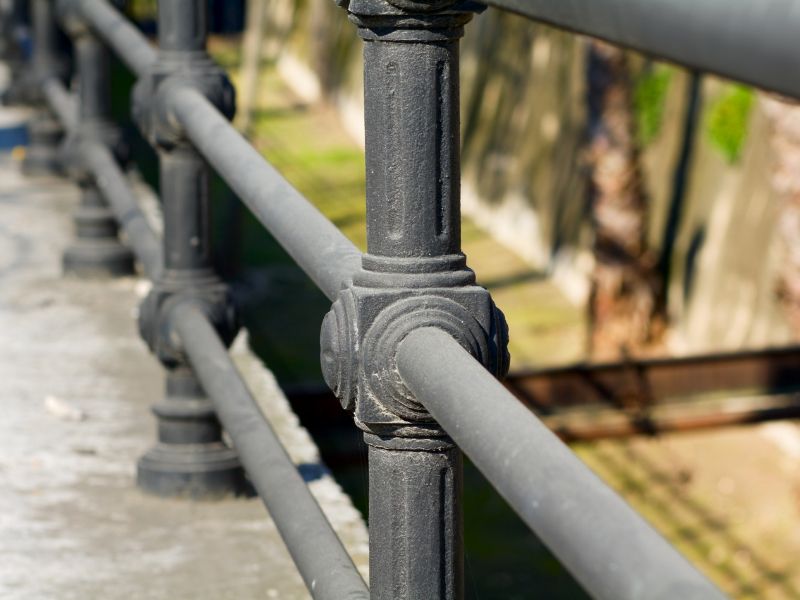 An unusual, ornate railing