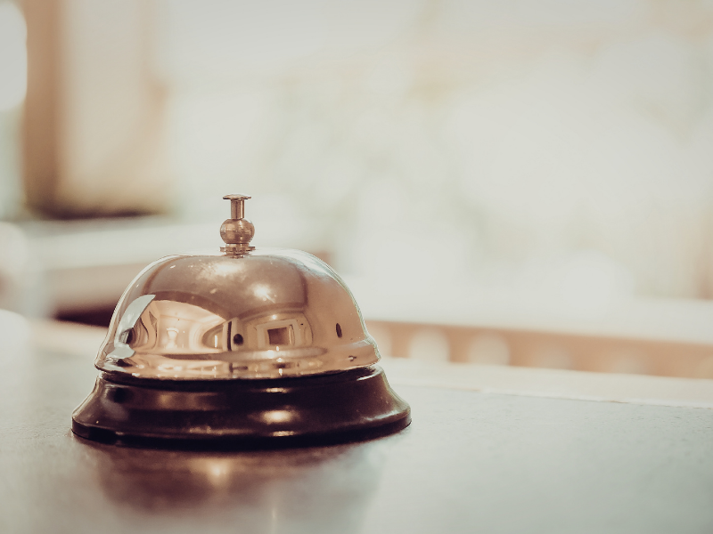 Hotel check-in bell