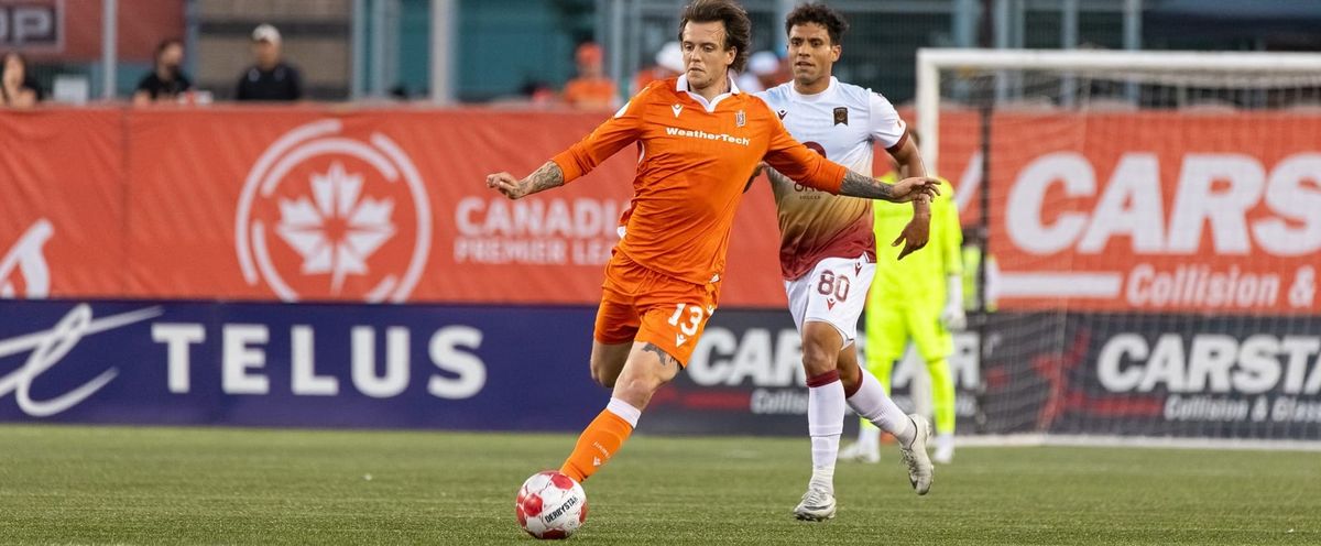 Forge FC's Alexander Achinioti-Jönsson shows no signs of slowing down