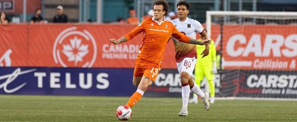 Forge FC's Alexander Achinioti-Jönsson shows no signs of slowing down