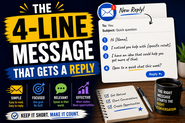 The 4-line message that gets a reply
