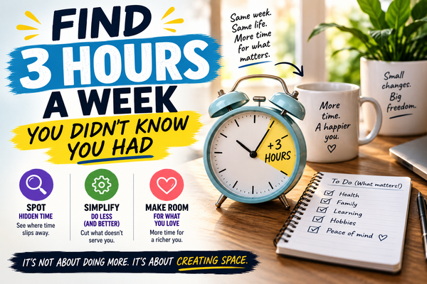 Find 3 hours a week you didn't know you had