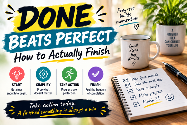 Done beats perfect — how to actually finish