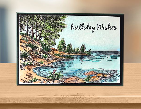 Scenic Stamp Card