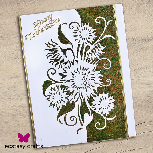 Aurora Flakes Sunflower Card