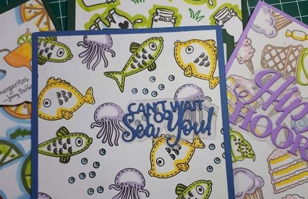 Making your own background patterned paper.
