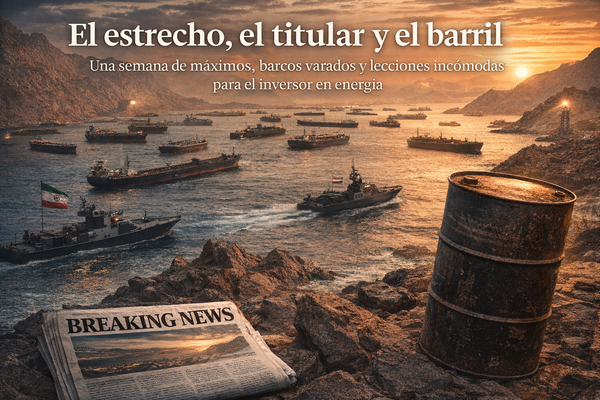 El estrecho, el titular y el barril.