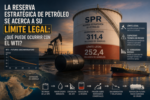 La Reserva Estratégica de Petróleo se acerca a su límite legal: ¿qué puede ocurrir con el WTI?