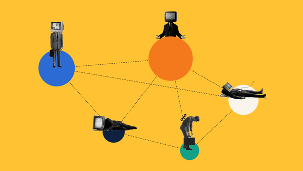 Image of a graph with several nodes representing how context is spread across many different systems.