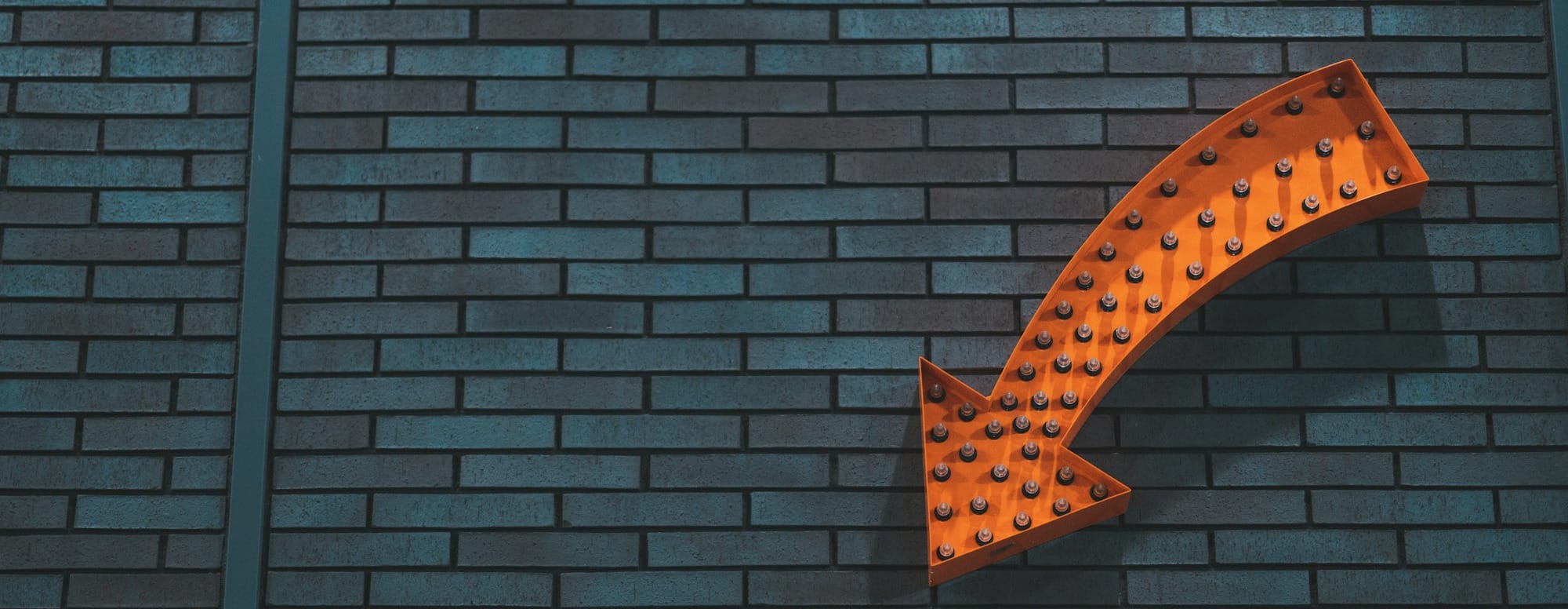 orange arrow signage