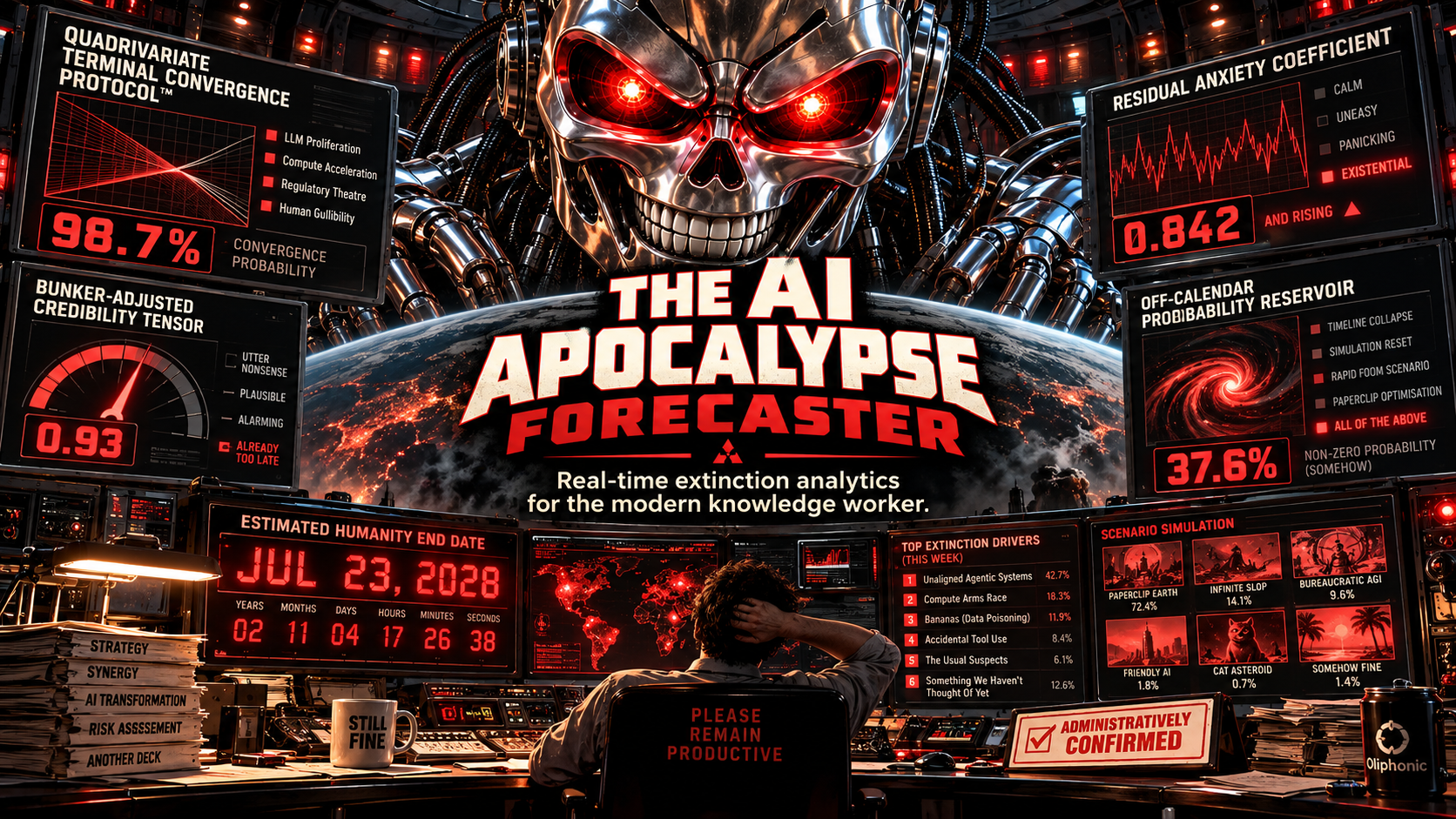 I built an AI Apocalypse Forecaster. You’re welcome.