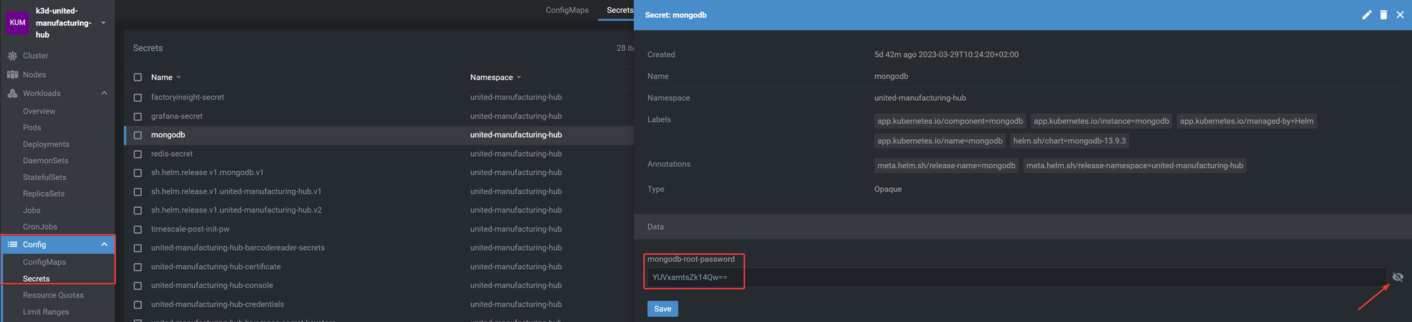 MongoDBSecretPassword