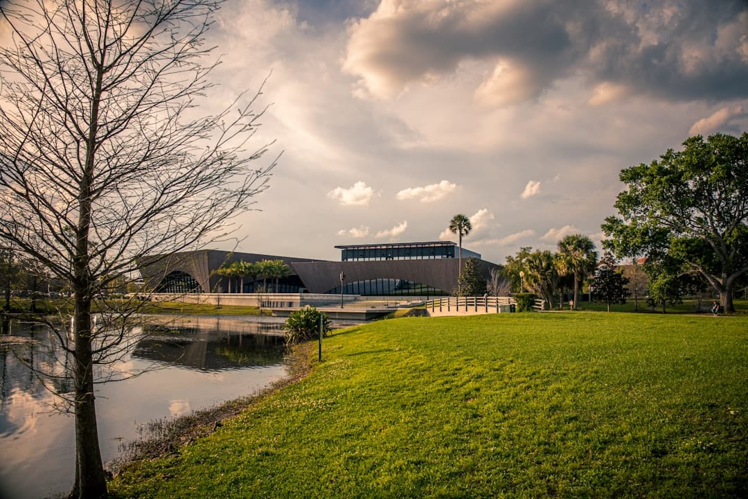 The Lake Nona corridor on a clear afternoon, with the kind of modern medical and mixed-use construction shaping 32827's next 12 months