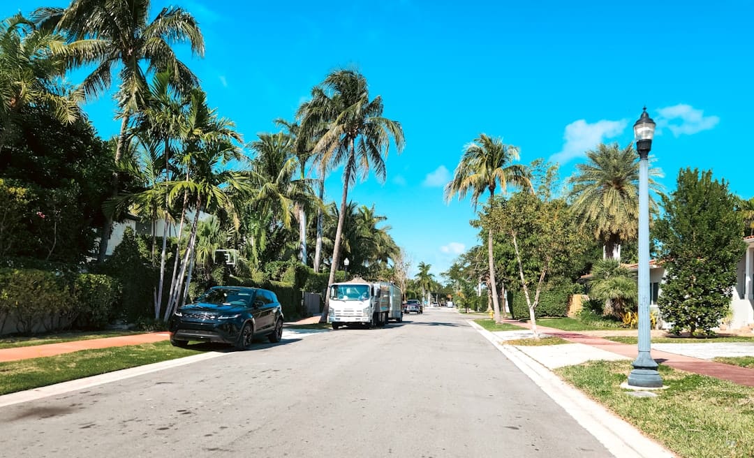 Small-scale multifamily homes on a Florida neighborhood street