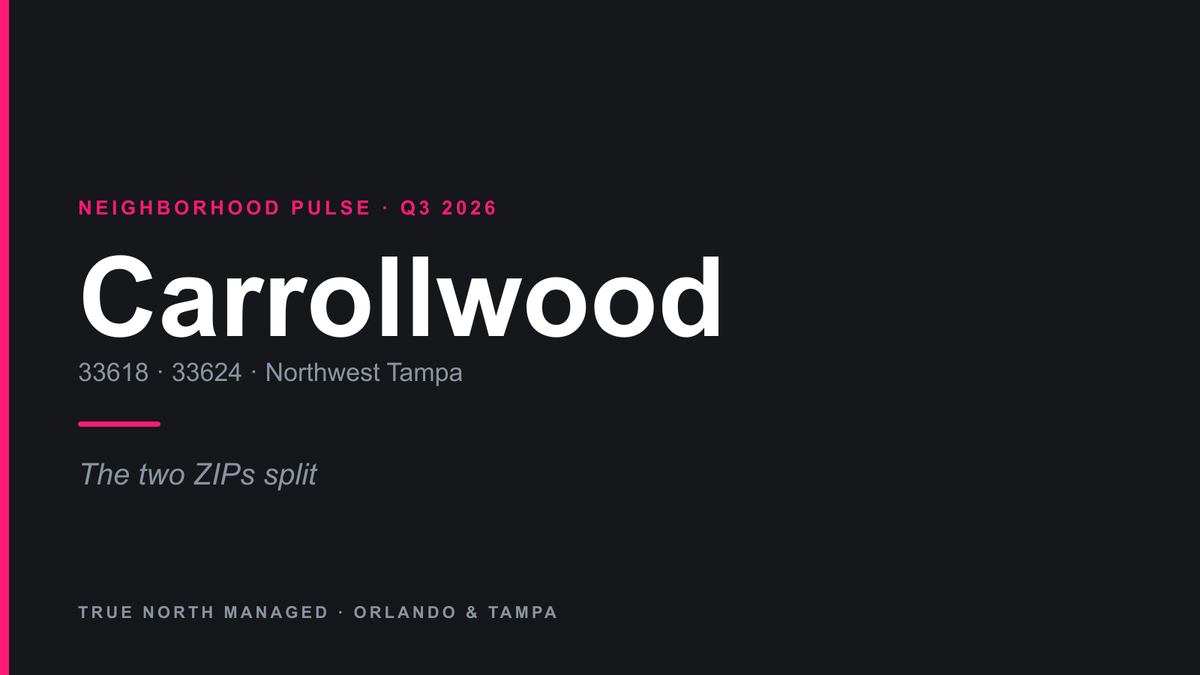 Carrollwood Rental Market Q3 2026: The Two ZIPs Split
