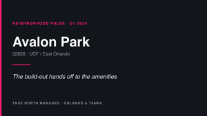 True North Managed neighborhood pulse cover: Avalon Park, Q1 2026