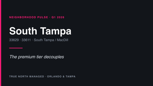 True North Managed neighborhood pulse cover: South Tampa, Q1 2026