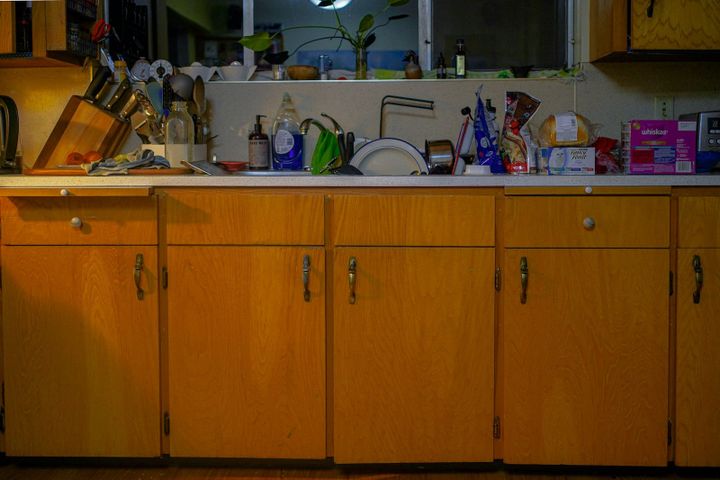 Empty rental unit with keys left on the counter after a tenant moved out